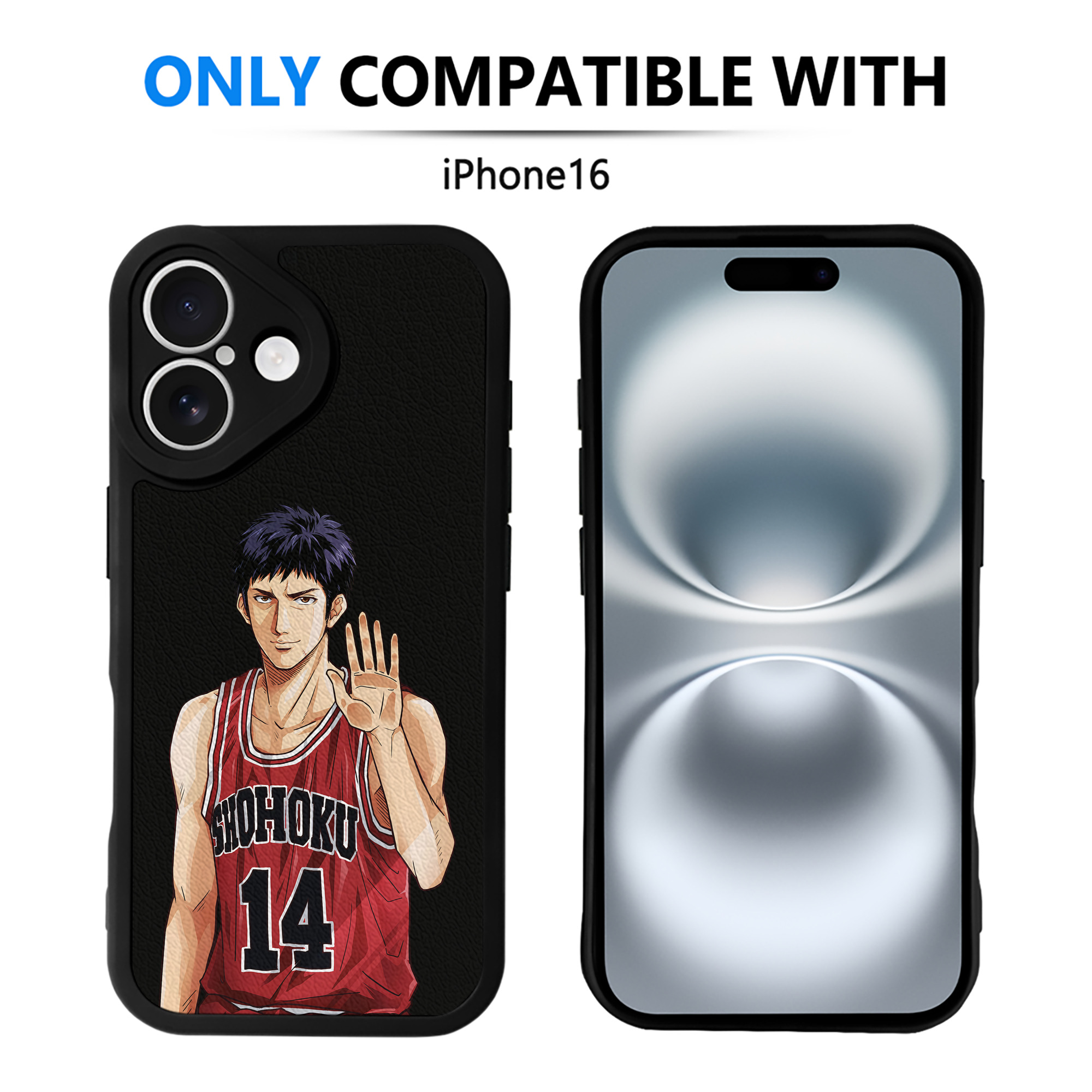 （画像用） SLAM DUNK／スラムダンク 【iPhone 16シリーズ対応】シリコンスマホケース（レザー調） 材質：シリコン